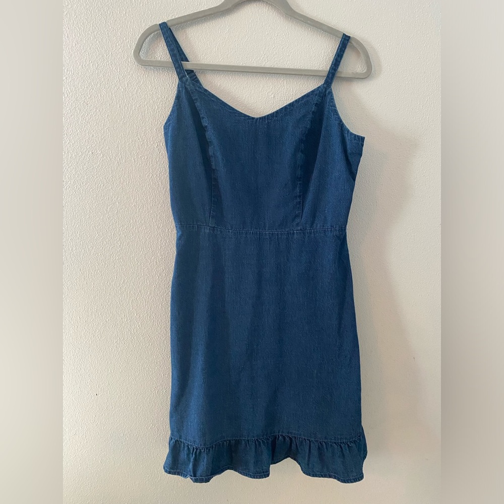 Old navy dark blue denim dress M